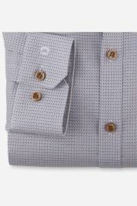 OLYMP No. Six Super Slim Hemd braun, Gemustert