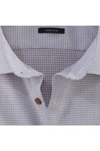 OLYMP No. Six Super Slim Hemd braun, Gemustert