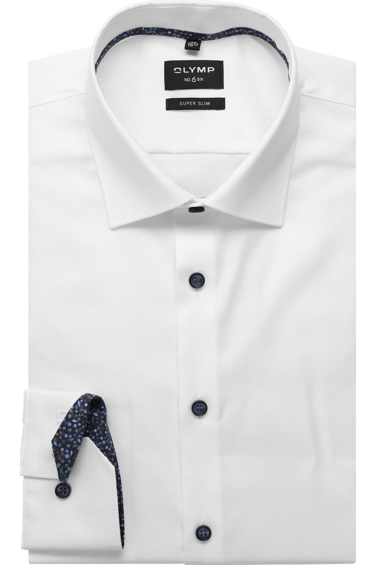 OLYMP No. Six Super Slim Hemd weiss, Faux-uni