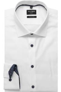 OLYMP No. Six Super Slim Hemd weiss, Faux-uni