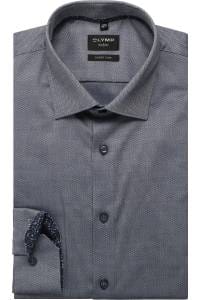 OLYMP No. Six Super Slim Hemd marine, Faux-uni