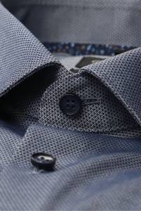 OLYMP No. Six Super Slim Hemd marine, Faux-uni
