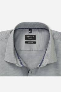 OLYMP No. Six Super Slim Hemd graugrün, Faux-uni