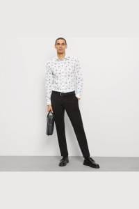 OLYMP No. Six Super Slim Hemd weiss, Bedruckt