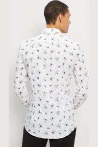 OLYMP No. Six Super Slim Hemd weiss, Bedruckt