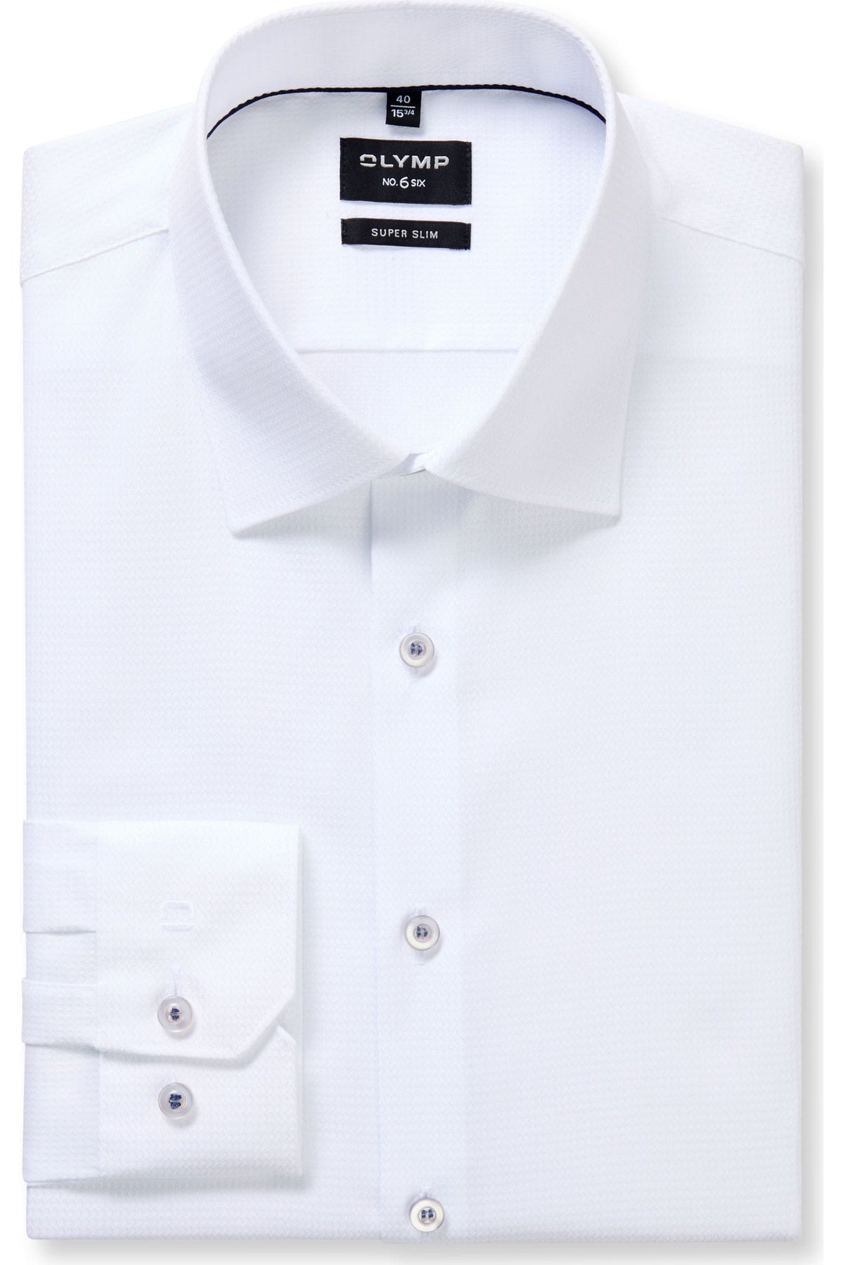 OLYMP No. Six Super Slim Hemd weiss, Faux-uni