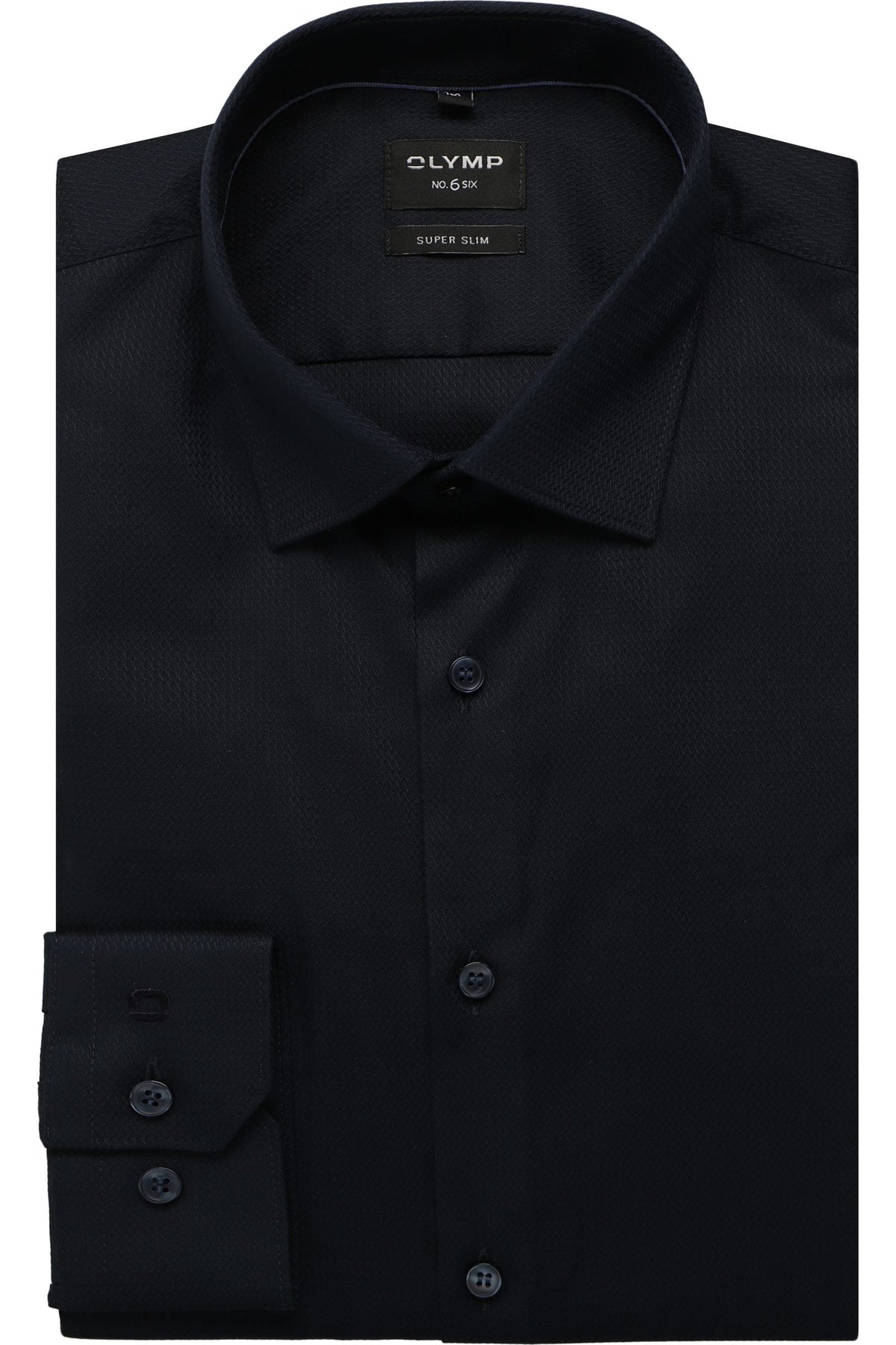 OLYMP No. Six Super Slim Hemd marine, Faux-uni