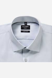 OLYMP No. Six Super Slim Hemd silbergrau, Faux-uni