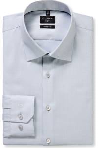 OLYMP No. Six Super Slim Hemd silbergrau, Faux-uni
