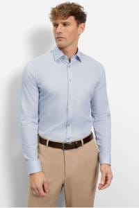 OLYMP No. Six Super Slim Hemd silbergrau, Faux-uni