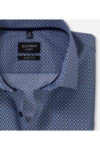 OLYMP No. Six Super Slim Hemd marine, Bedruckt