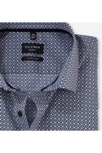 OLYMP No. Six Super Slim Hemd silbergrau, Bedruckt