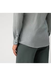 OLYMP No. Six Super Slim Hemd grün, Bedruckt