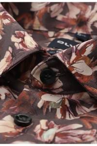 OLYMP No. Six Super Slim Hemd bordeaux, Bedruckt