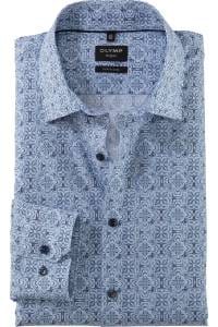 OLYMP No. Six Super Slim Hemd bleu, Bedruckt