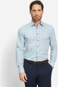 OLYMP No. Six Super Slim Hemd bleu, Bedruckt