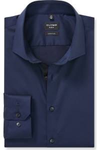 OLYMP No. Six Super Slim Hemd marine, Einfarbig