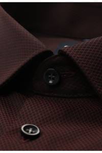 OLYMP No. Six Super Slim Hemd bordeaux, Faux-uni
