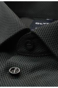 OLYMP No. Six Super Slim Hemd graugrün, Faux-uni