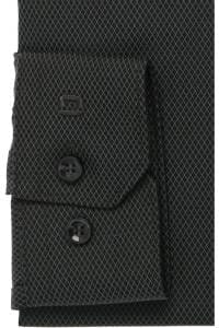 OLYMP No. Six Super Slim Hemd graugrün, Faux-uni