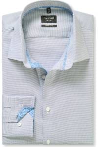 OLYMP No. Six Super Slim Hemd marine, Faux-uni