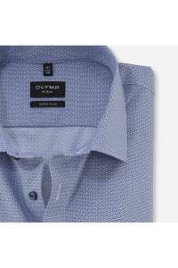 OLYMP No. Six Super Slim Hemd marine, Bedruckt