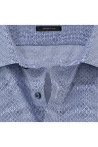 OLYMP No. Six Super Slim Hemd marine, Bedruckt