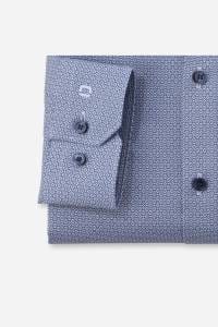 OLYMP No. Six Super Slim Hemd marine, Bedruckt