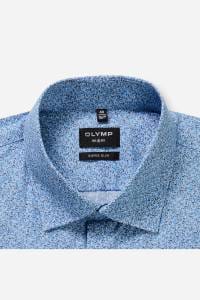 OLYMP No. Six Super Slim Hemd bleu, Bedruckt
