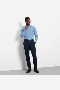 OLYMP No. Six Super Slim Hemd bleu, Bedruckt