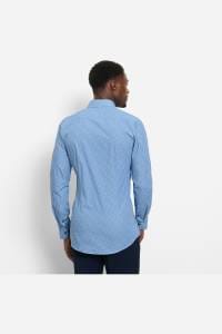 OLYMP No. Six Super Slim Hemd bleu, Bedruckt