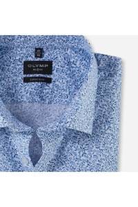 OLYMP No. Six Super Slim Hemd bleu, Bedruckt
