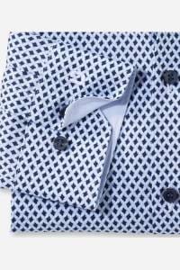 OLYMP No. Six Super Slim Hemd bleu, Bedruckt