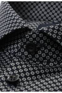 OLYMP No. Six Super Slim Hemd marine, Bedruckt