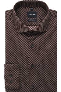 OLYMP No. Six Super Slim Hemd bordeaux, Bedruckt