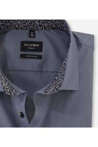 OLYMP No. Six Super Slim Hemd silbergrau, Einfarbig