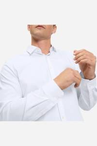 OLYMP No. Six Performance Climate Control Super Slim Hemd weiss, Einfarbig
