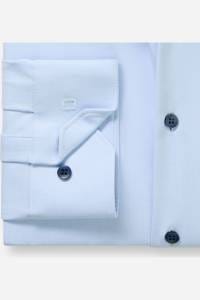 OLYMP No. Six Performance Climate Control Super Slim Hemd bleu, Einfarbig
