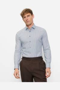 OLYMP No. Six Performance Climate Control Super Slim Hemd blau, Gestreift