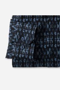 OLYMP No. Six Super Slim Hemd marine, Bedruckt