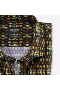 OLYMP No. Six Super Slim Hemd lindgrün, Bedruckt