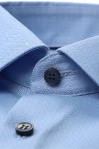 OLYMP No. Six Super Slim Hemd bleu, Faux-uni
