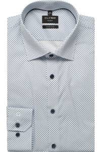 OLYMP No. Six Super Slim Hemd weiss, Bedruckt