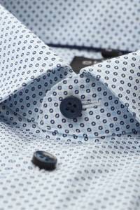 OLYMP No. Six Super Slim Hemd weiss, Bedruckt