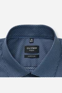 OLYMP No. Six Super Slim Hemd marine, Bedruckt