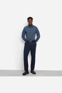 OLYMP No. Six Super Slim Hemd marine, Bedruckt