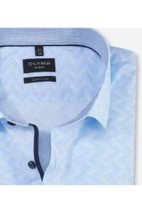 OLYMP No. Six Super Slim Hemd bleu, Gemustert