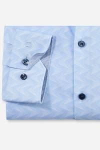 OLYMP No. Six Super Slim Hemd bleu, Gemustert