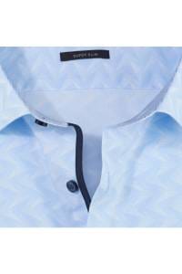 OLYMP No. Six Super Slim Hemd bleu, Gemustert