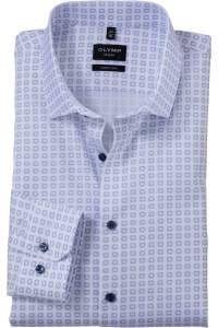 OLYMP No. Six Super Slim Hemd weiss, Bedruckt